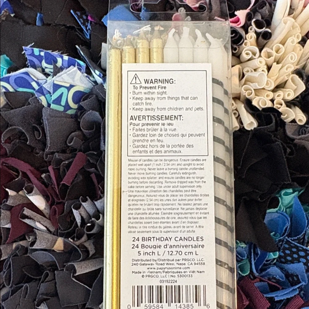 🆕Papyrus Black/White/Gold Candles